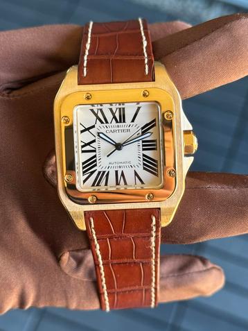 Cartier Santos 100 XL Solid 18K gold (2657) ‘13 Full Set! beschikbaar voor biedingen