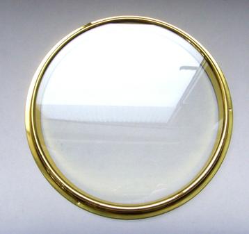 Klokken glas in messing glasring, nieuw. beschikbaar voor biedingen