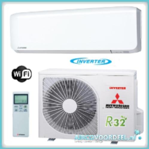 Mitsubishi Nieuw model  met Wi-Fi SRK35ZS-WF op voorraad, Witgoed en Apparatuur, Airco's, Nieuw, Wandairco, 100 m³ of groter, 3 snelheden of meer