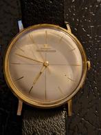 Herenhorloge Jaeger - Le Coultre, Leer, Zo goed als nieuw, Goud, Ophalen