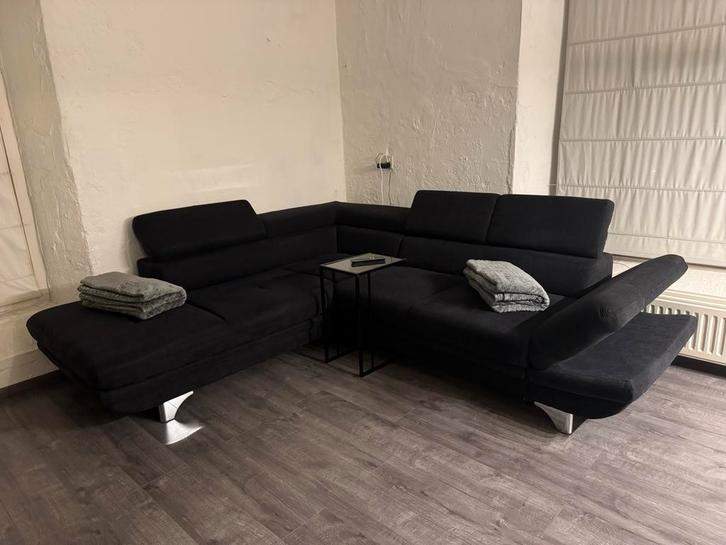 Hoekbank met slaapfunctie - Weinig gebruikt, Huis en Inrichting, Banken | Complete zithoeken, Zo goed als nieuw, Stof, Ophalen