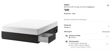 Bed Frame IKEA Nordli beschikbaar voor biedingen
