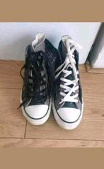 All Star Converse zwarte leren schoenen, Ophalen of Verzenden, Zo goed als nieuw, Zwart, Converse All Stars