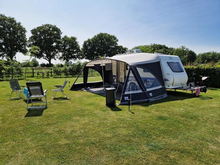 Te koop igst Hobby 440 bjr 2008 4 persoons, Caravans en Kamperen, Caravans, Particulier, tot en met 4, Treinzit, Hobby, Dwarsbed