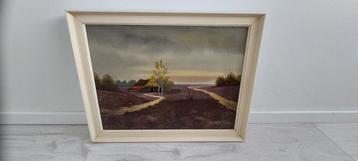 Olieverfschilderij H. Beekman - Heidelandschap beschikbaar voor biedingen