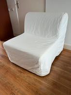 Slaapfauteuil (eenpersoons slaapbank) Lycksele, witte hoes, Huis en Inrichting, Slaapkamer | Slaapbanken, Ophalen, Gebruikt, Eenpersoons