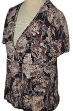 Noa Noa topje, top, grijs/zwart/zand, Mt. M, Maat 38/40 (M), Overige kleuren, Zo goed als nieuw, Korte mouw