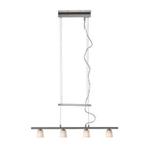 Moderne hanglamp met vier lampen, Ophalen, Zo goed als nieuw, Grijs, Minder dan 100 cm