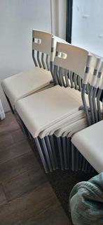 ikea stoelen, kunststof, metalen frame, Huis en Inrichting, Ophalen, Kunststof, Gebruikt, Wit