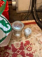 Glazen Potten en Flessen - Gebruikt, Ophalen of Verzenden, Gebruikt, Rond, Glas