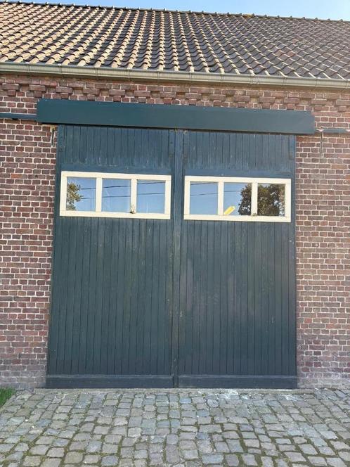 schuifpoort met zware eiken kader, Doe-het-zelf en Verbouw, Overige Doe-het-zelf en Verbouw, Gebruikt, Ophalen