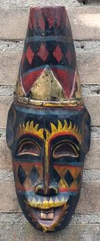 Masker Afrika. Houtsnijwerk. 12.5/33/6 cm., Antiek en Kunst, Ophalen