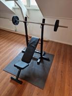 halterbank. halter. 20kg gewicht in totaal., Sport en Fitness, Fitnessmaterialen, Ophalen, Zo goed als nieuw
