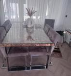 Eetkamer tafel te koop. Met 6 stoelen, Ophalen of Verzenden, Rechthoekig, 50 tot 100 cm, Minder dan 50 cm