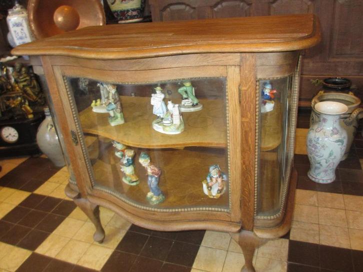Antiek biedemeierTheekastje met 3x antiek mooi gebogen glas, Antiek en Kunst, Antiek | Woonaccessoires, Ophalen