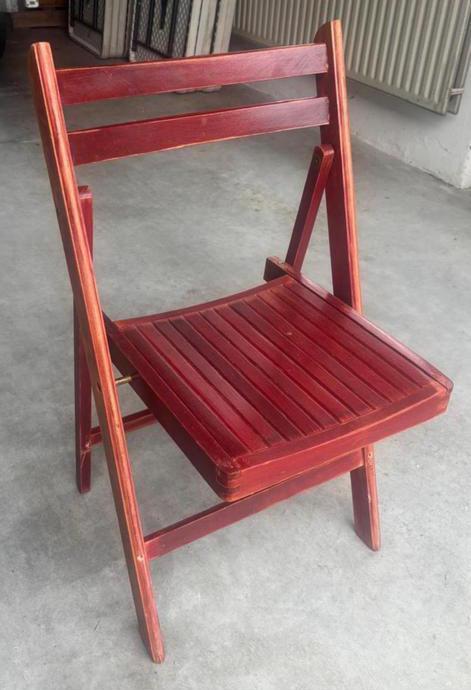 Partij van 73 vintage hardhouten klapstoelen ‘80, Huis en Inrichting, Stoelen, Ophalen of Verzenden