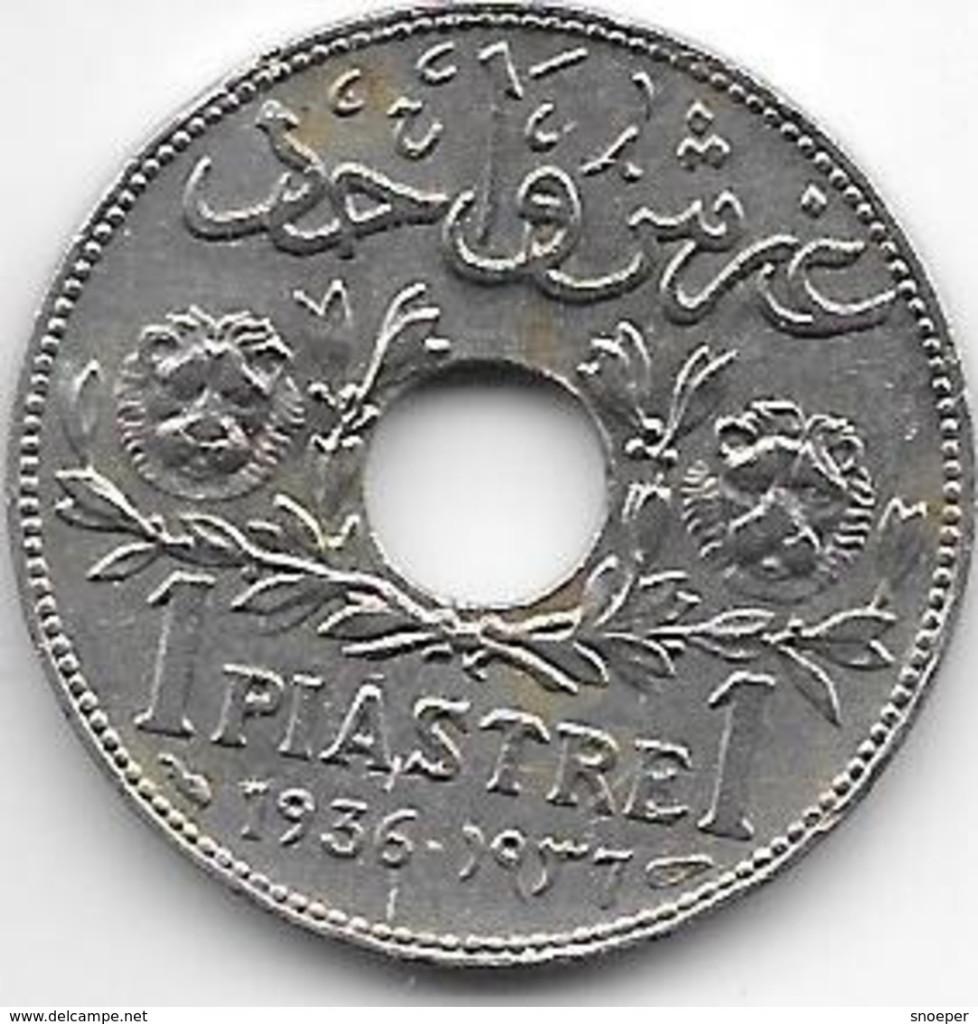 syria 1 piastres 1936 km 71 xf cat val 30$, Postzegels en Munten, Munten | Azië, Verzenden, Midden-Oosten, Losse munt