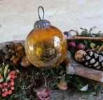 Antieke kerstbal - Ø6,5 cm - Glas - Koper, Ophalen of Verzenden, Gebruikt