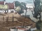 kleurenets Schelde kreekje Antwerpen, Cornelis de Kort 3/50, Antiek en Kunst, Verzenden