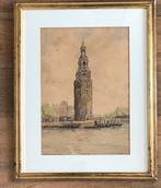Aquarel: J. Burger, De Montelbaanstoren te Amsterdam, Ophalen