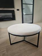 Salontafel / Poef – wit/creme, Huis en Inrichting, Tafels | Salontafels, Ophalen, Overige materialen, 50 tot 100 cm, Rond