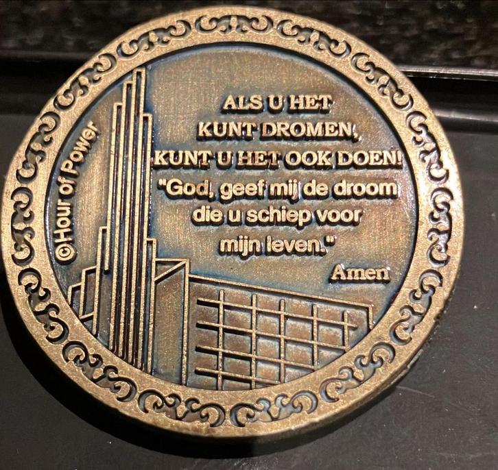 Hour of Power Herdenkingsmunt Nederlands Religieus, Antiek en Kunst, Antiek | Religie, Ophalen of Verzenden