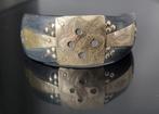 handgemaakte armband van ebbenhout met zilver, Ophalen of Verzenden, Zo goed als nieuw, Zilver, Hout