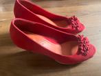 Prachtige rode peeptoe pumps hakken mt 40, Ophalen, Zo goed als nieuw, Rood