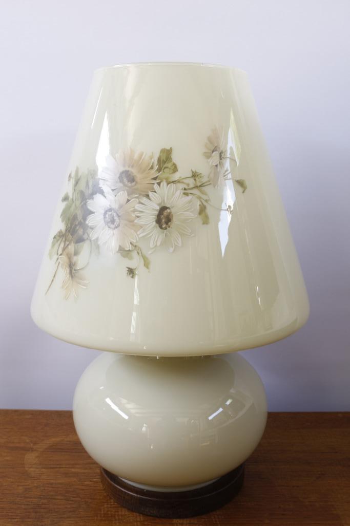Vintage mushroom tafellamp, Huis en Inrichting, Lampen | Tafellampen, Gebruikt, Minder dan 50 cm, Glas, Ophalen of Verzenden