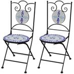 NIEUWE Bistroset mozaïek blauw wit metalen tuinset, Tuin en Terras, Venlo, Haba Trading, Nieuw, Ophalen of Verzenden