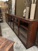 Houten vitrine dressoir uit de jaren 20 totale lengte 474 cm, Huis en Inrichting, Klassiek, 150 tot 200 cm, 25 tot 50 cm, 50 tot 100 cm