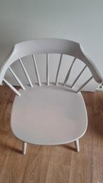 Houten stoeltje met spijlen, Huis en Inrichting, Stoelen, Gebruikt, Wit, Vintage, Ophalen of Verzenden