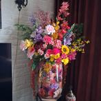 Deze prachtige eycether lammie vaas met kunstbloemen, Ophalen of Verzenden, Nieuw, Binnen