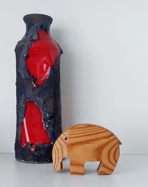 Vintage houten olifantje, Antiek en Kunst, Kunst | Beelden en Houtsnijwerken, Ophalen of Verzenden