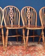 Set van 2 Engelse wheelchair stoelen, windsor chairs, Huis en Inrichting, Stoelen, Gebruikt, Bruin, Vintage, Ophalen of Verzenden