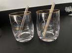 Riviera Maison G&T glazen 2stuks met roerstaafjes, Ophalen of Verzenden, Zo goed als nieuw, Overige typen