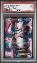 Mewtwo EX Full art Black and white Next Destinies - PSA 7, Ophalen of Verzenden, Zo goed als nieuw, Losse kaart