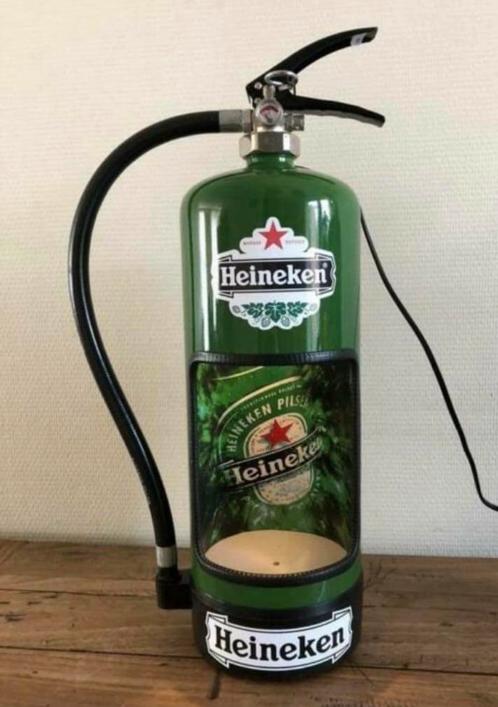 Heineken brandblusser lamp, Verzamelen, Merken en Reclamevoorwerpen, Nieuw, Lichtbak of (neon) lamp, Ophalen of Verzenden