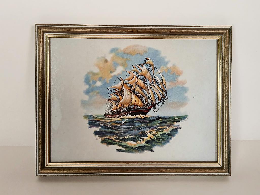 Siertegel Driemaster, Antiek en Kunst, Ophalen of Verzenden