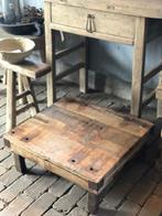 NIEUW houten bajot tafeltje bijzettafel STOER SOBER UNIEK, Nieuw, Nvt, Overige vormen, Nvt