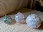 3 glazen gekleurde ballen., Huis en Inrichting, Woonaccessoires | Overige, Nieuw, Ophalen of Verzenden