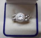 Zilveren Ti Sento ring maat 18.5 nr.031, 18 tot 19, Gebruikt, Verzenden, Dame