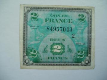 751. Frankrijk, AMC 2 francs 1944 WW II block # 2. beschikbaar voor biedingen