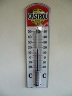 EMAILLE RECLAME THERMOMETER"CASTROL HUILE"UIT JAREN 20/30, Verzamelen, Merken en Reclamevoorwerpen, Ophalen of Verzenden, Gebruikt
