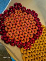 Vintage retro Houten kralen pannen Onderzetters Handgemaakt, Huis en Inrichting, Woonaccessoires | Onderzetters, Ophalen of Verzenden