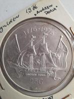 25 gulden nederlandse antillen ziveren munt met zeilboot, Koningin Juliana, Zilver, Losse munt, Overige waardes