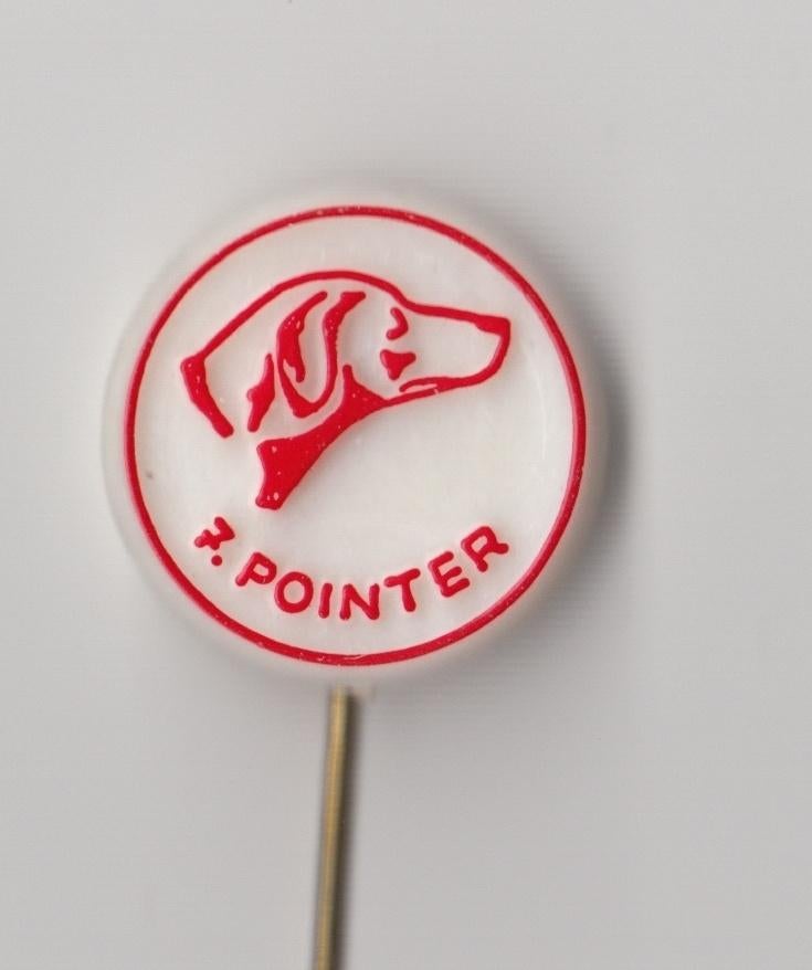 Hond wit Pointer speldje, Gebruikt, Niet vindbaar, Niet vindbaar, Speldje of Pin