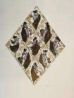 9 Ex Libris verzamelblad, Savitch, Ophalen of Verzenden