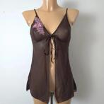 Hunkemoller slaaptop m yk2 vintage, Kleding | Dames, Leggings, Maillots en Panty's, Bruin, Verzenden, Maat 40/42 (M), Zo goed als nieuw