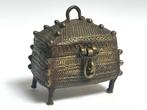 Bronzen Dokra kistje uit India, vintage, Antiek en Kunst, Ophalen of Verzenden